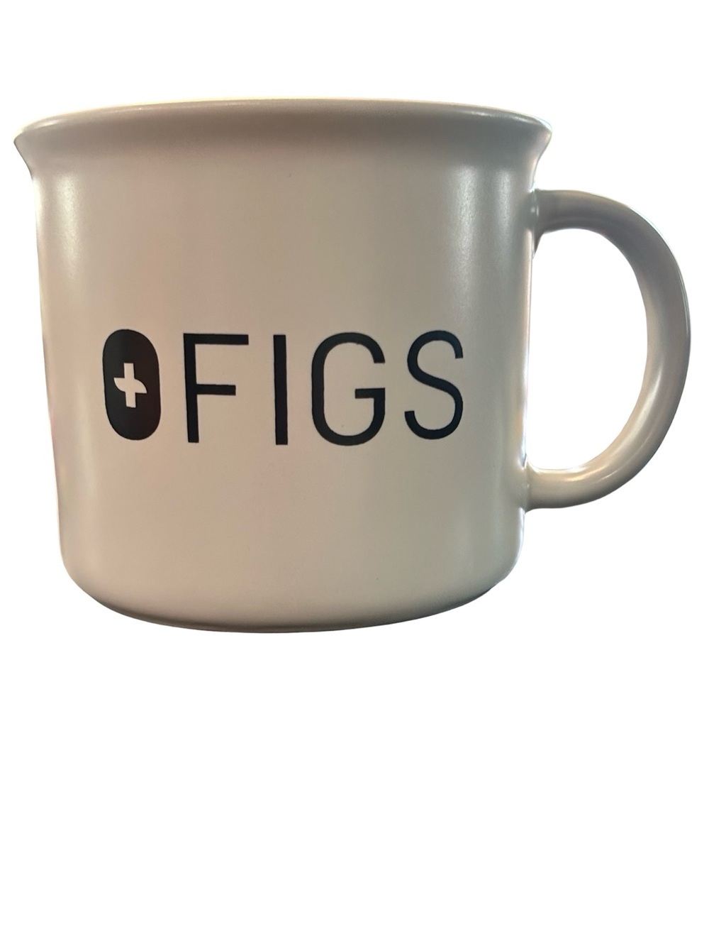 Figs scrubs limited ed. corporate gift  large white logo minimalist modern mug